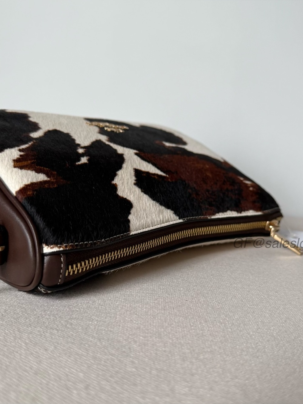 Last one NWT Coach Kailey Haircalf Cow Print Shoulder Crossbody Bag Brown CCC84 - Picture 10 of 16